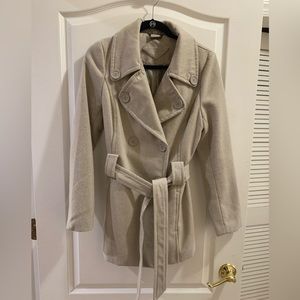 Tan juniors medium double breasted jou jou coat